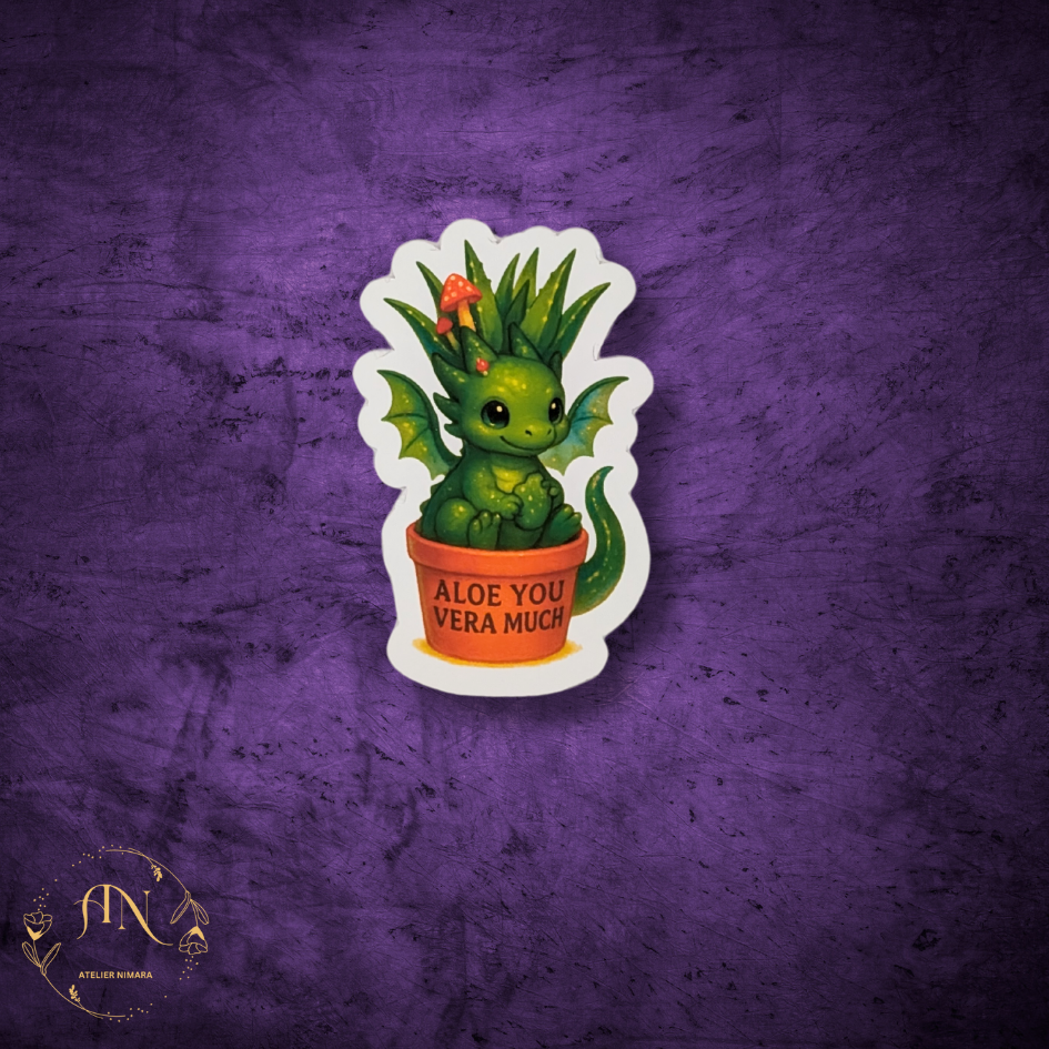 Aloe You Vera Much Sticker  Atelier Nimara