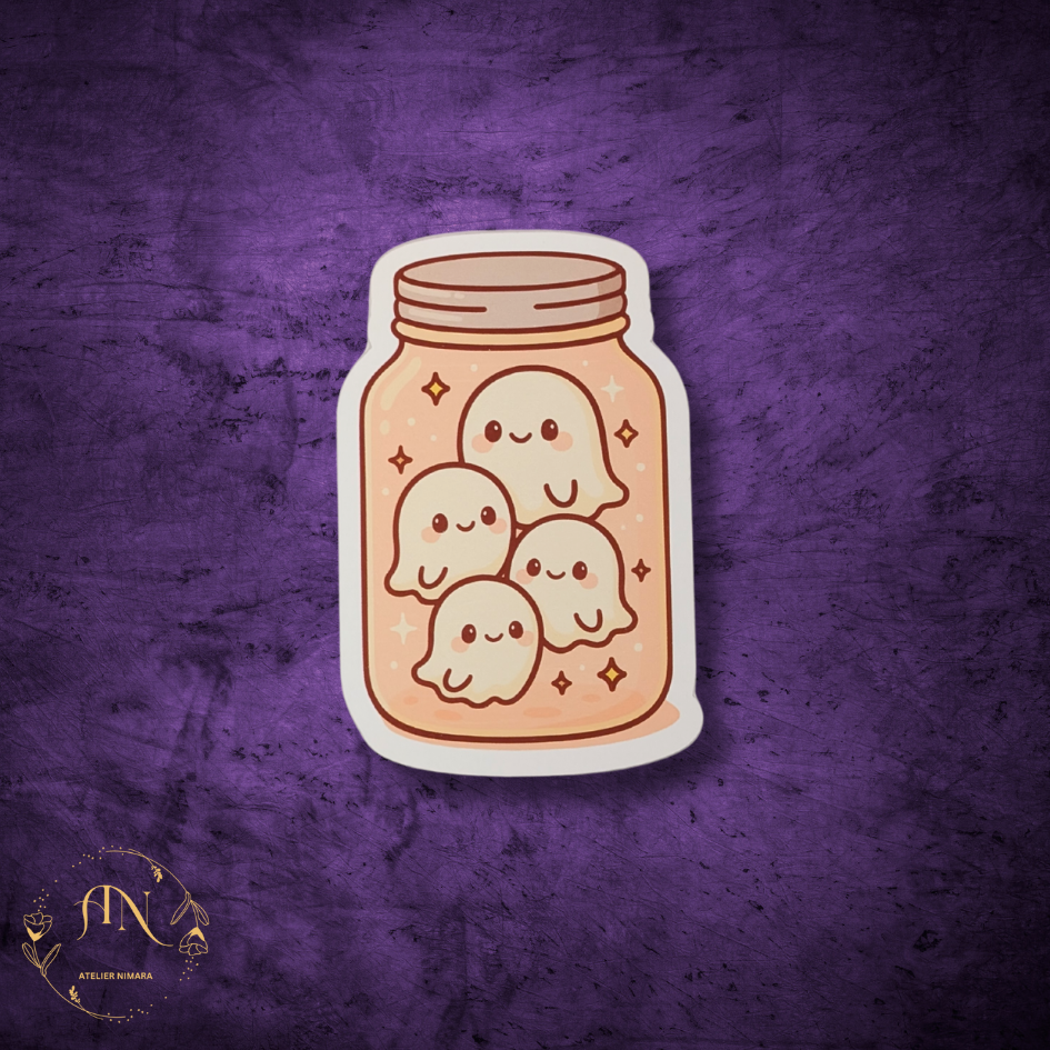 Ghost Jar Party Sticker
