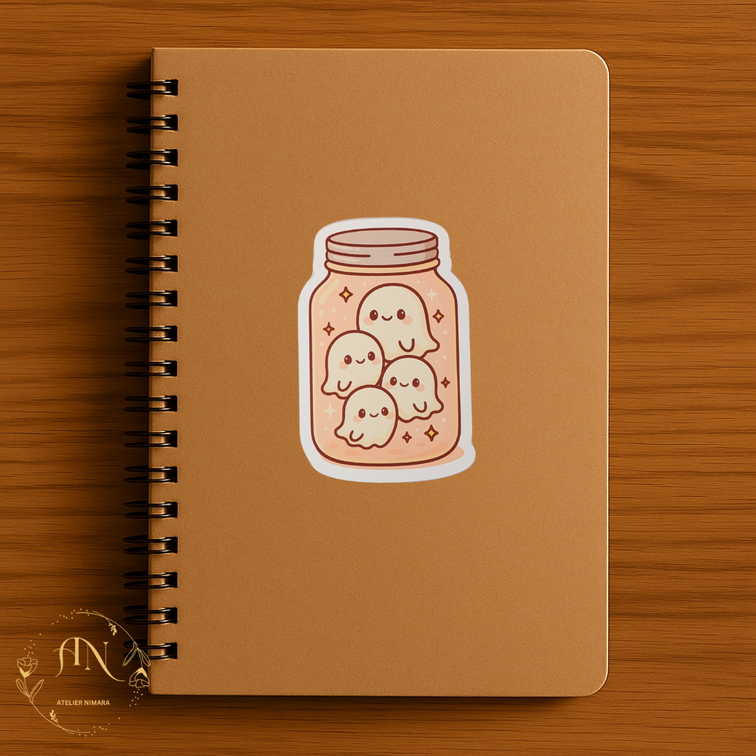 Ghost Jar Party Sticker
