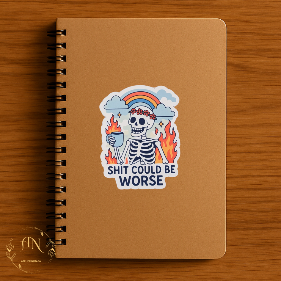 Optimisti-Skull Sticker