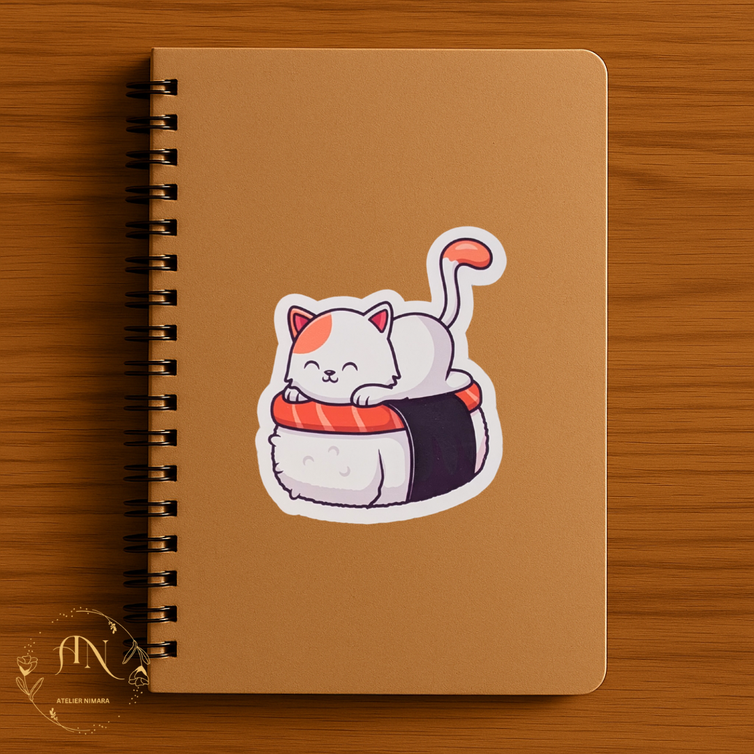 Sushi Cat Nap Sticker