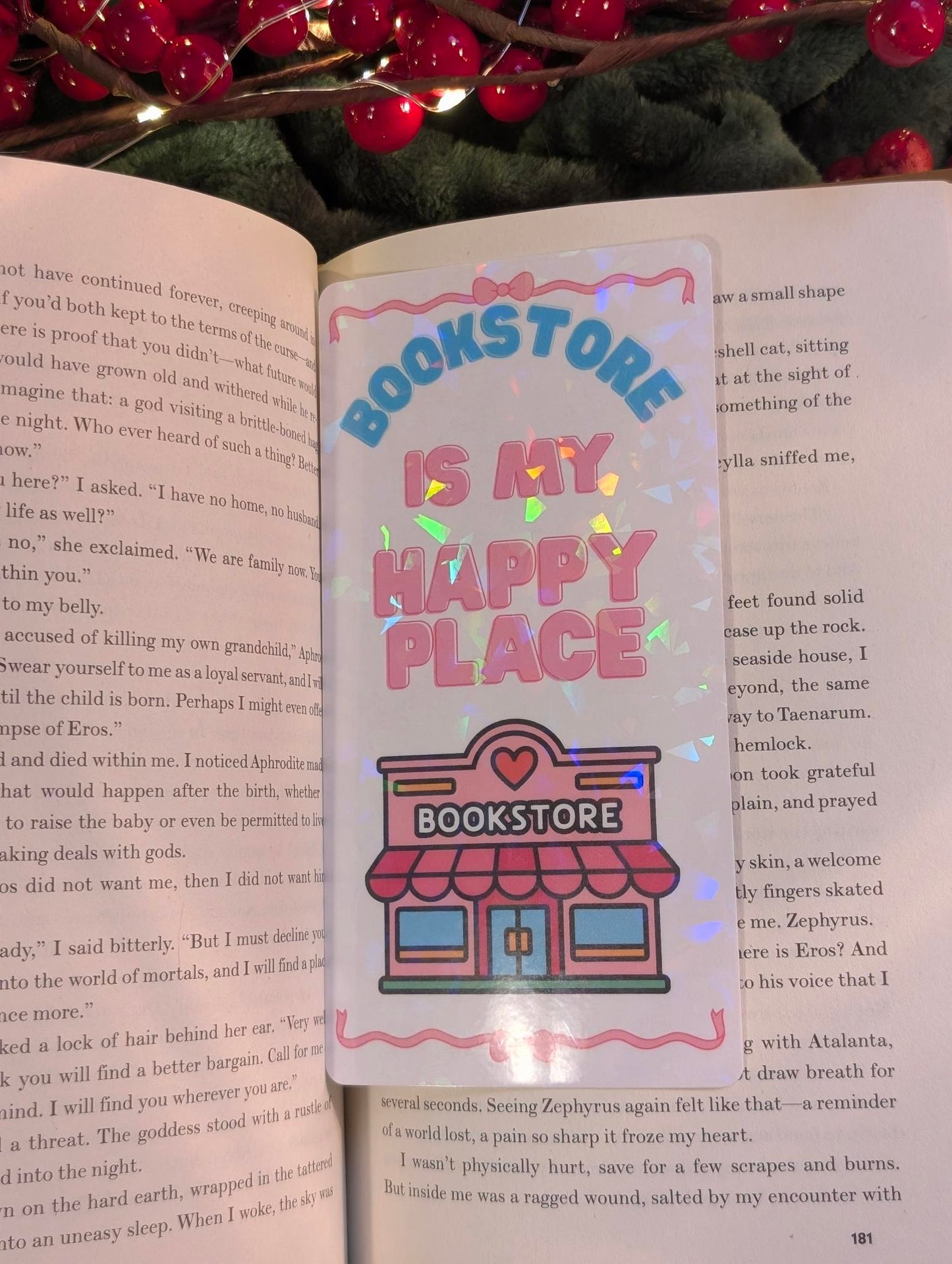 Bookstore Is My Happy Place – Holo Bookmark