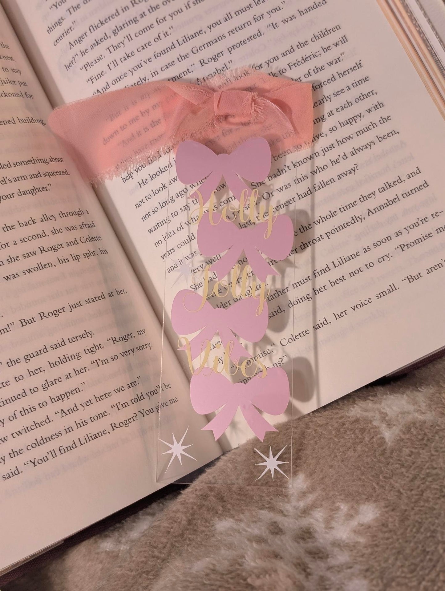 Holly Jolly Vibes Acrylic Bookmark