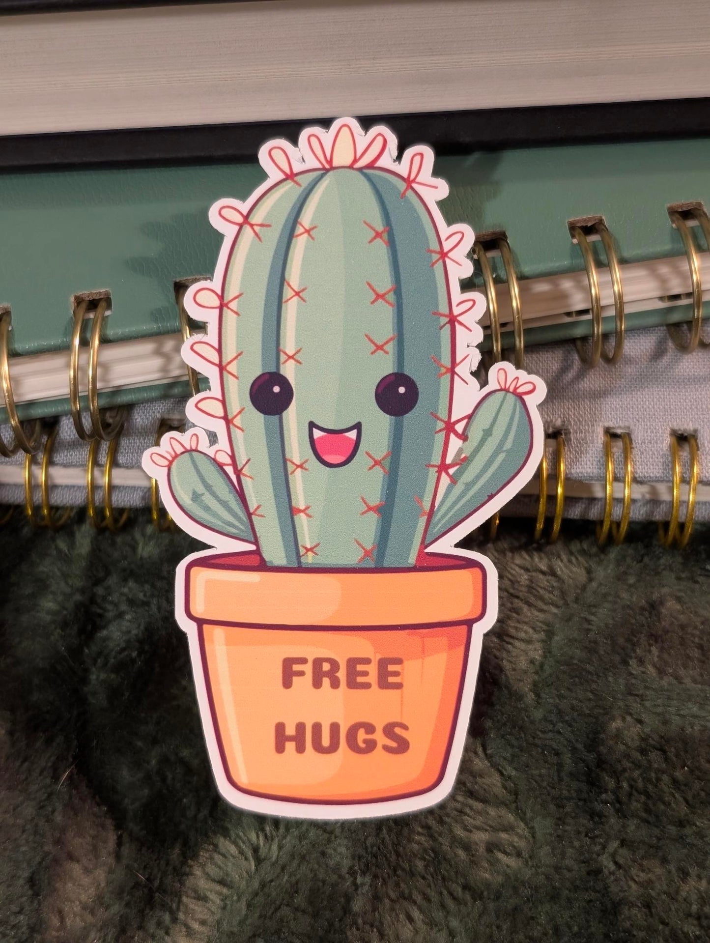 Spiky Free Hugs Sticker