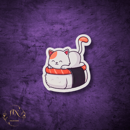 Sushi Cat Nap Sticker
