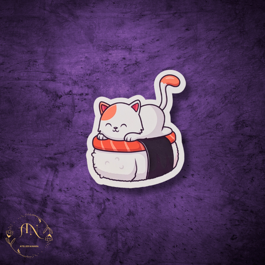 Sushi Cat Nap Sticker