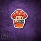 Mushroom Bookworm Sticker