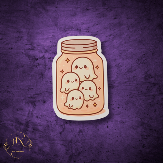 Ghost Jar Party Sticker
