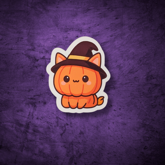 Purrkin Witch Sticker