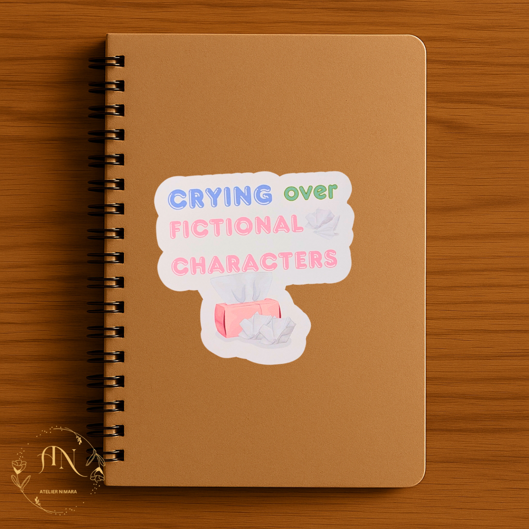 Crying Over Fictional Characters Sticker