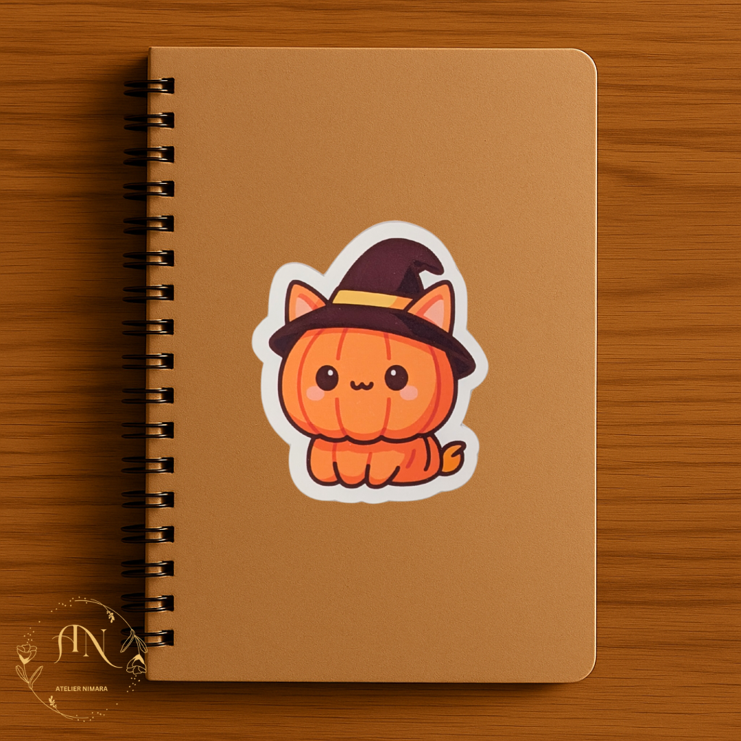 Purrkin Witch Sticker