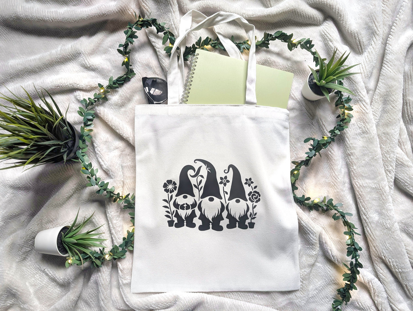 Garden Gnome Trio Tote Bag
