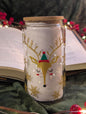 Winter Reindeer Glow – Holiday Glass Tumbler