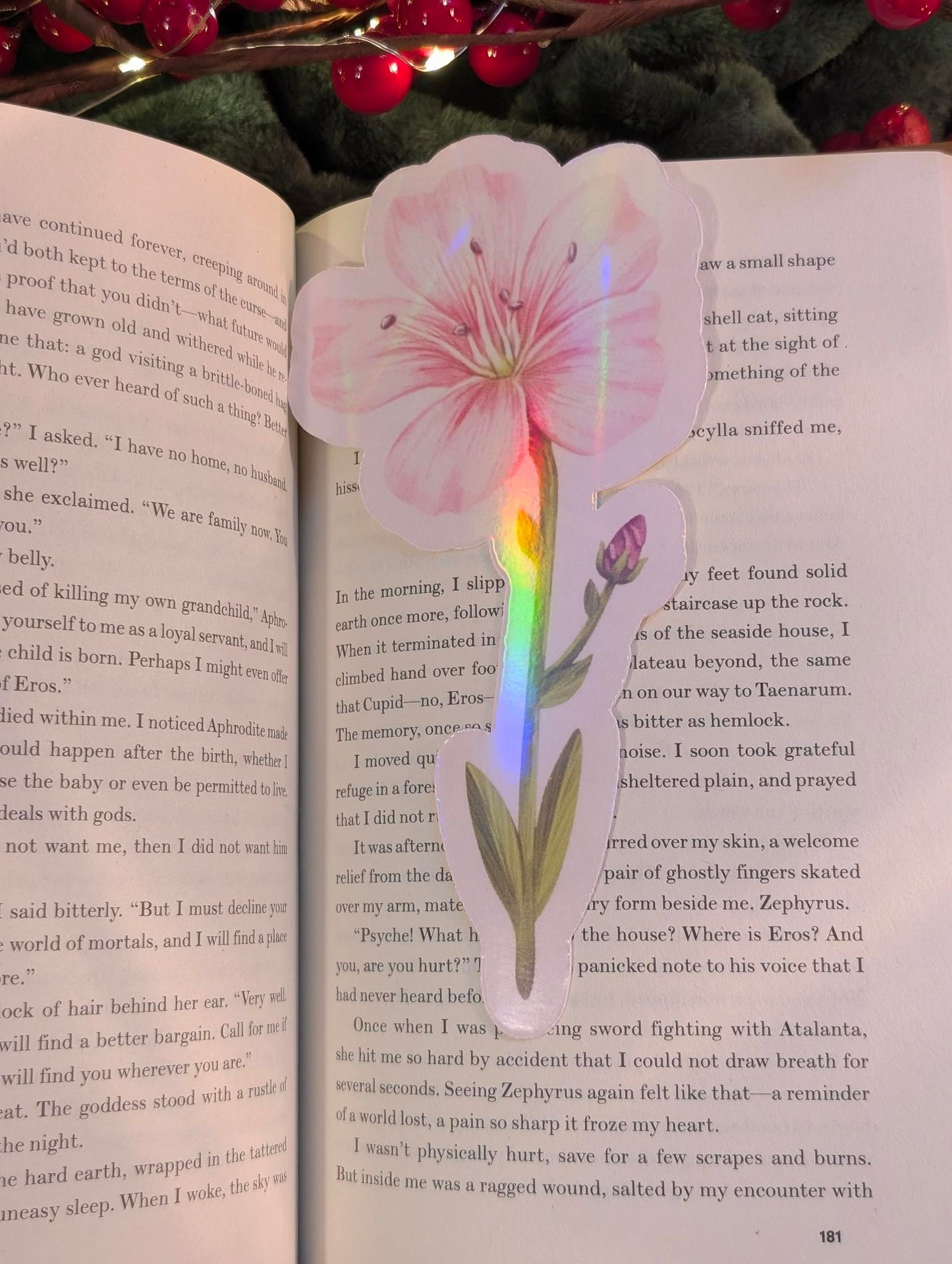 Blush Petal Bloom – Holographic Bookmark - Art Edition