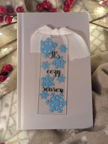 Cozy Snowfall Acrylic Bookmark