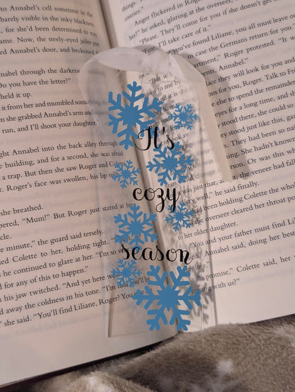 Cozy Snowfall Acrylic Bookmark