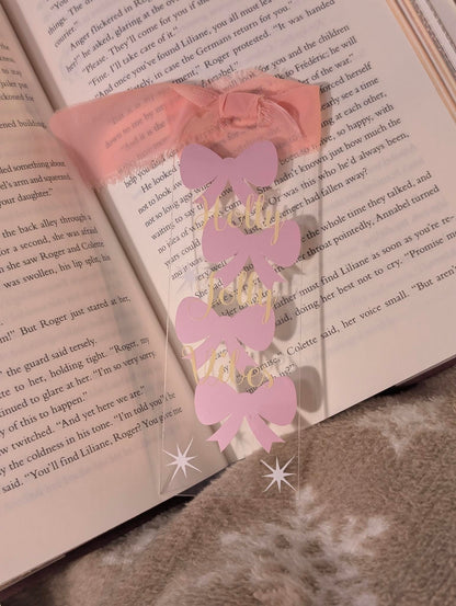 Holly Jolly Vibes Acrylic Bookmark