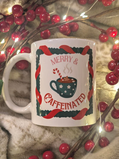 Merry & Caffeinated Holiday Mug