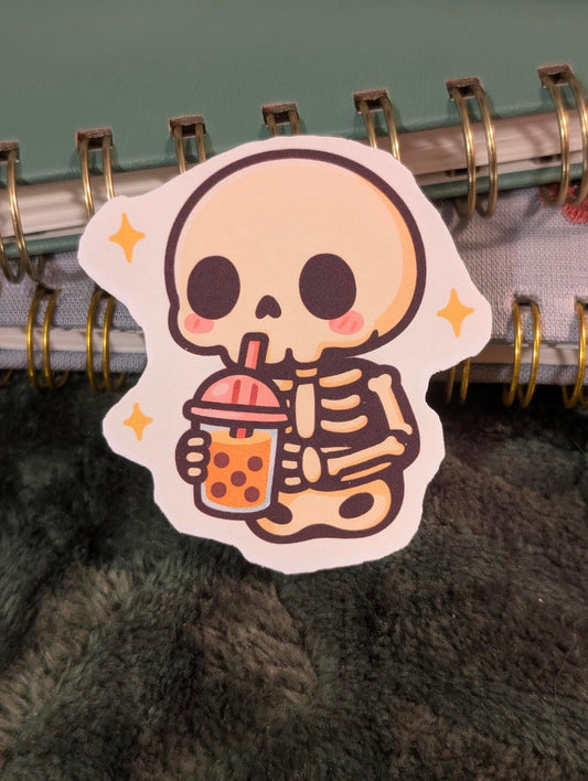 Bone-Boba Buddy Sticker