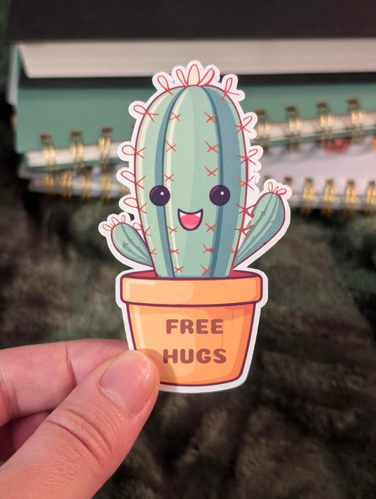 Spiky Free Hugs Sticker
